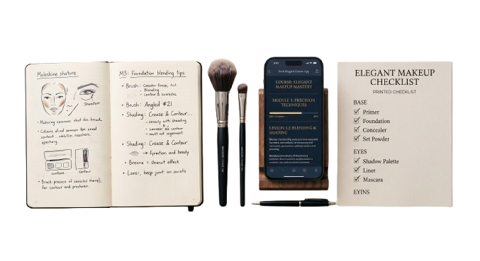 Materiales y app del curso de maquillaje de Halloween