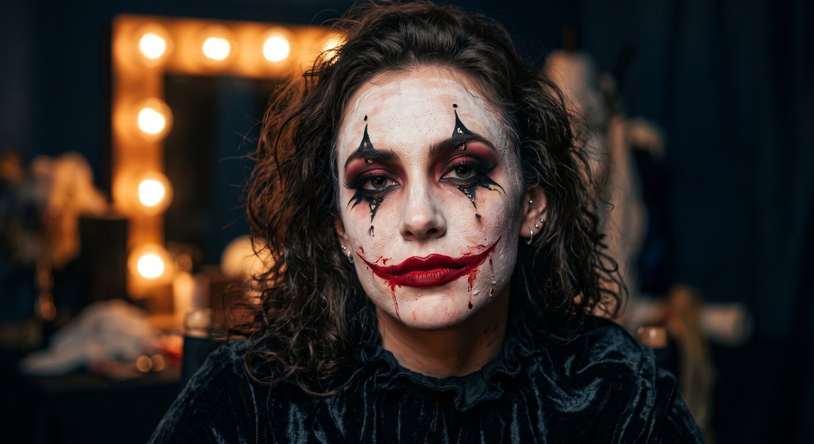 Maquillaje de payaso terrorífico