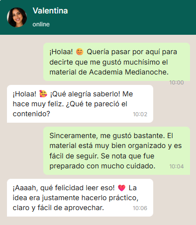 Testimonio de Valentina